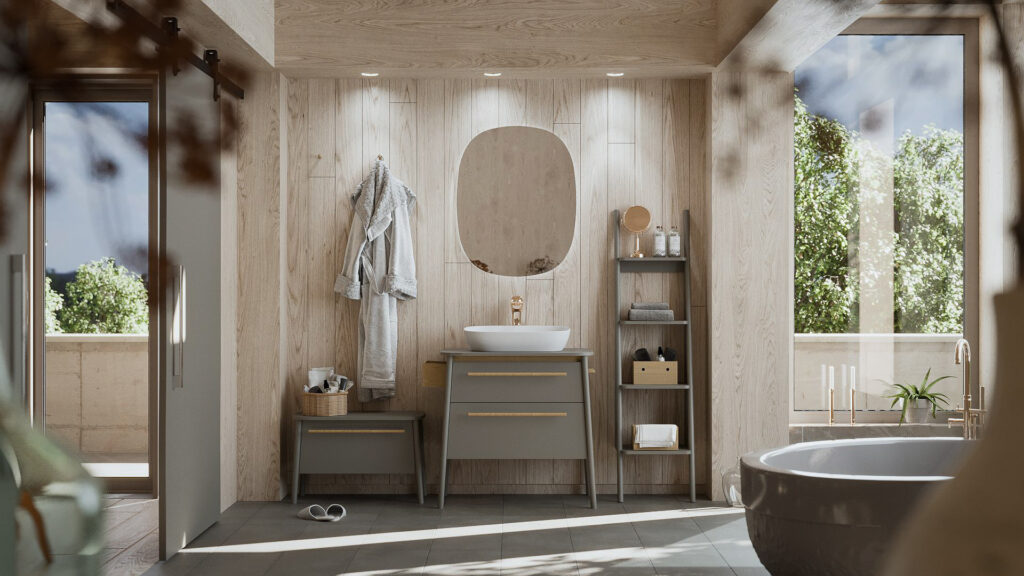 fotorealistyczne wizualizacje do katalogu mebli łazienkowych