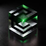 Camera Selector Pro plugin icon for 3ds Max - green glowing cube logo
