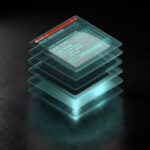 Copy Paste Pro plugin icon for 3ds Max - stacked green glass layers logo