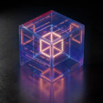 Relinker Pro plugin icon for 3ds Max - violet and blue glowing cube logo