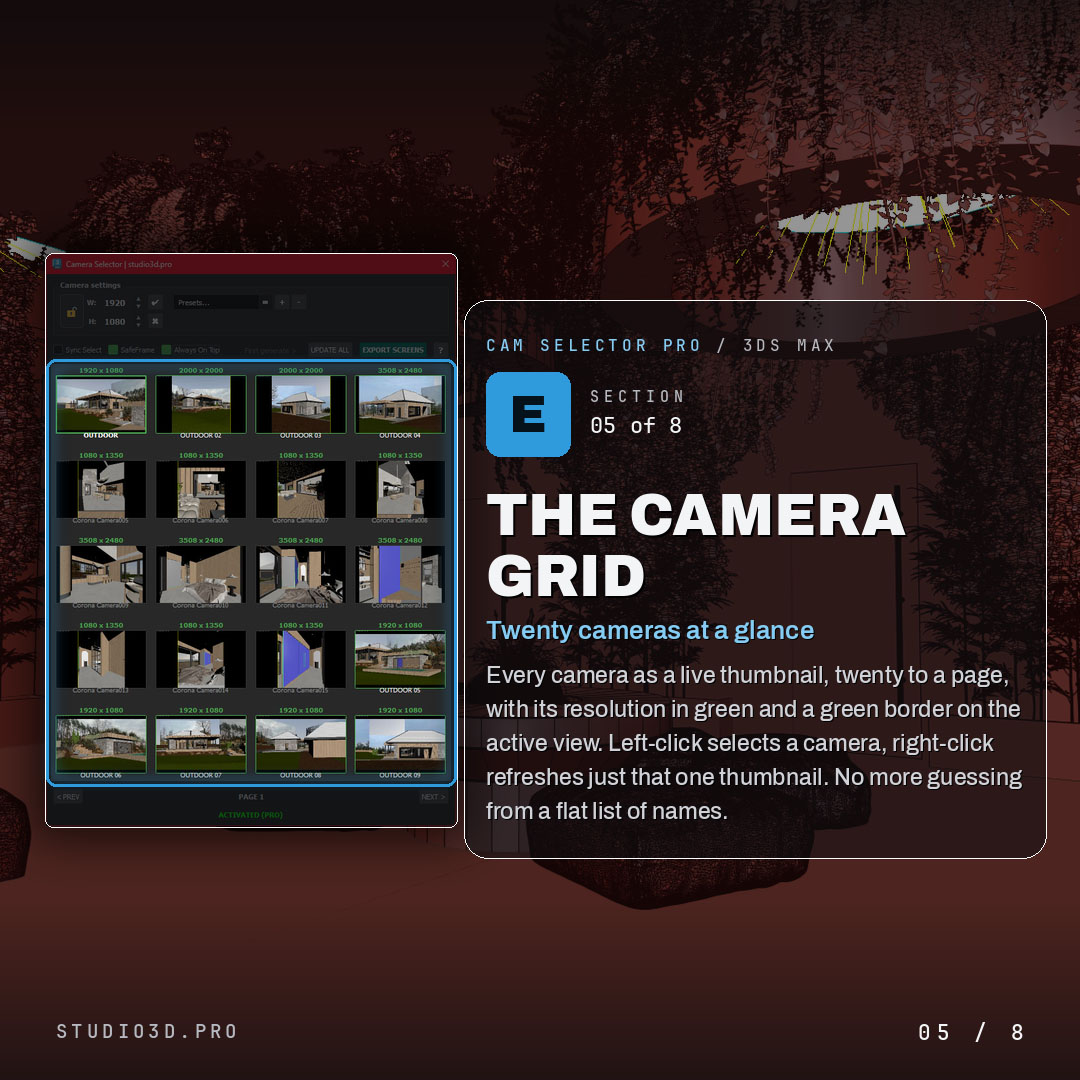 camera select 3dsmax